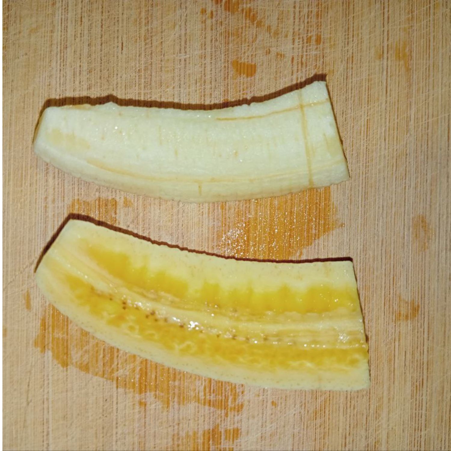 Banana half peel