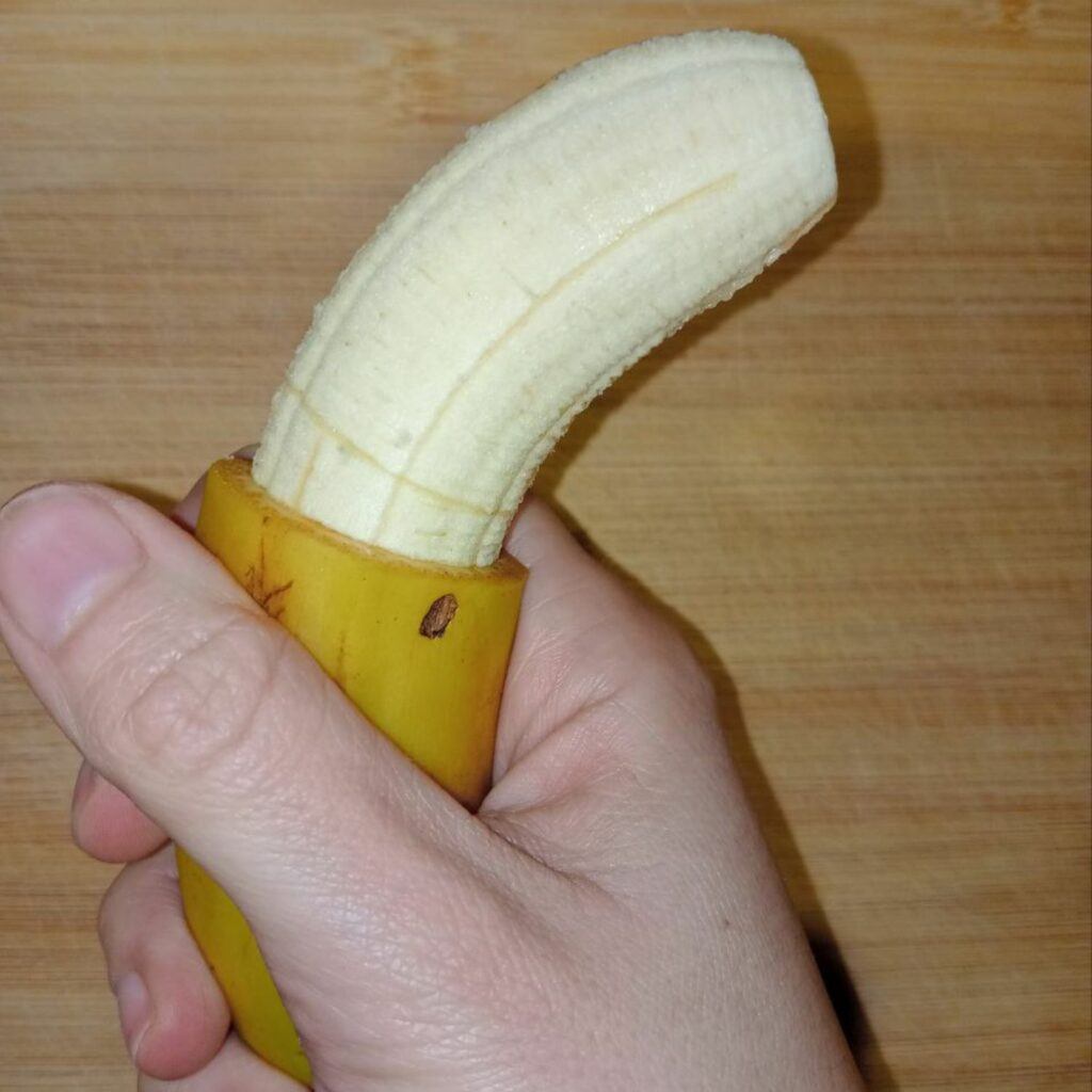 Banana half peel