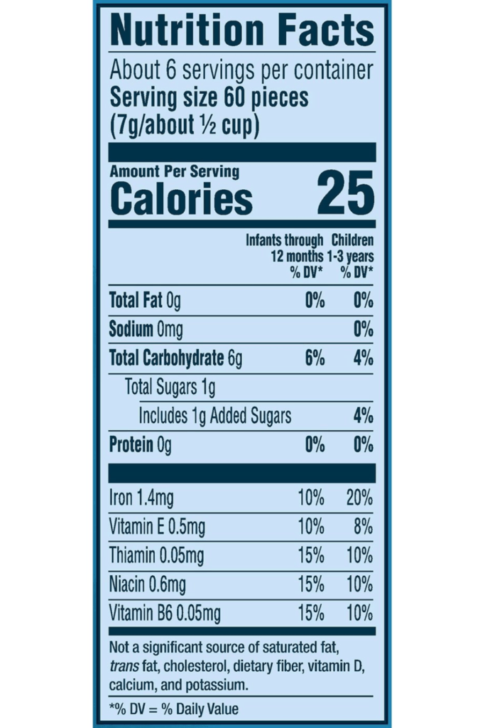 Nutrition-facts-Gerber-baby-puffs