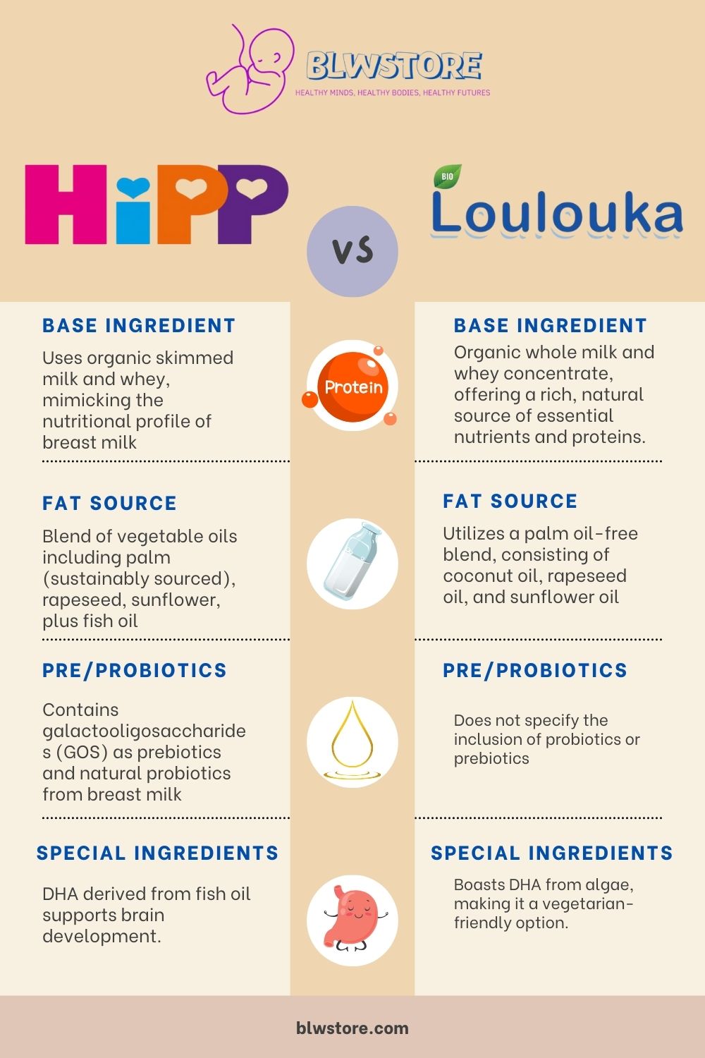 Hipp vs Loulouka Infographic