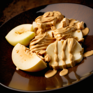 Steamed-apple-with-cinnamon-and-peanut-butter
