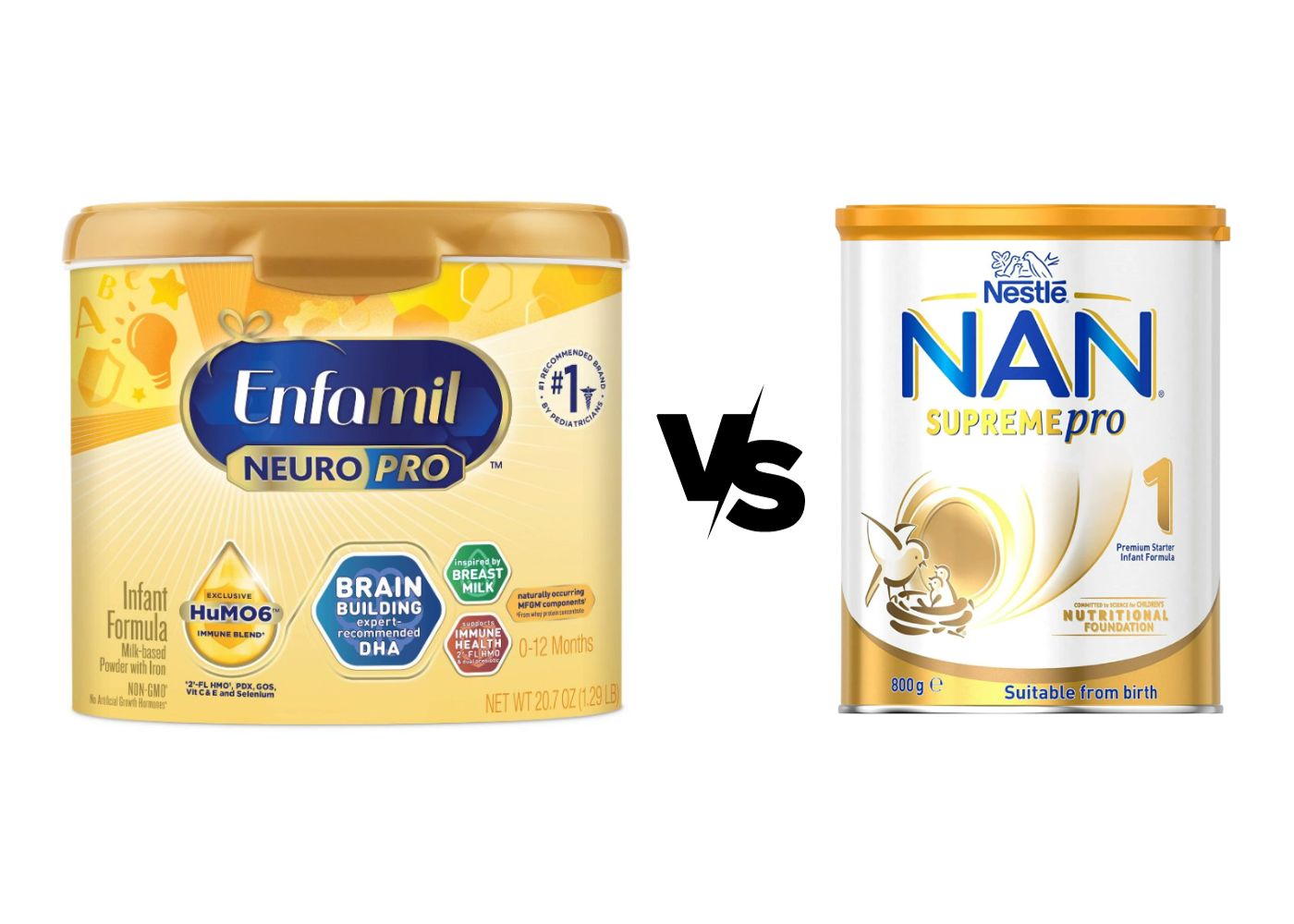 NAN SUPREMEpro vs NAN OPTIPRO: baby formulas compared