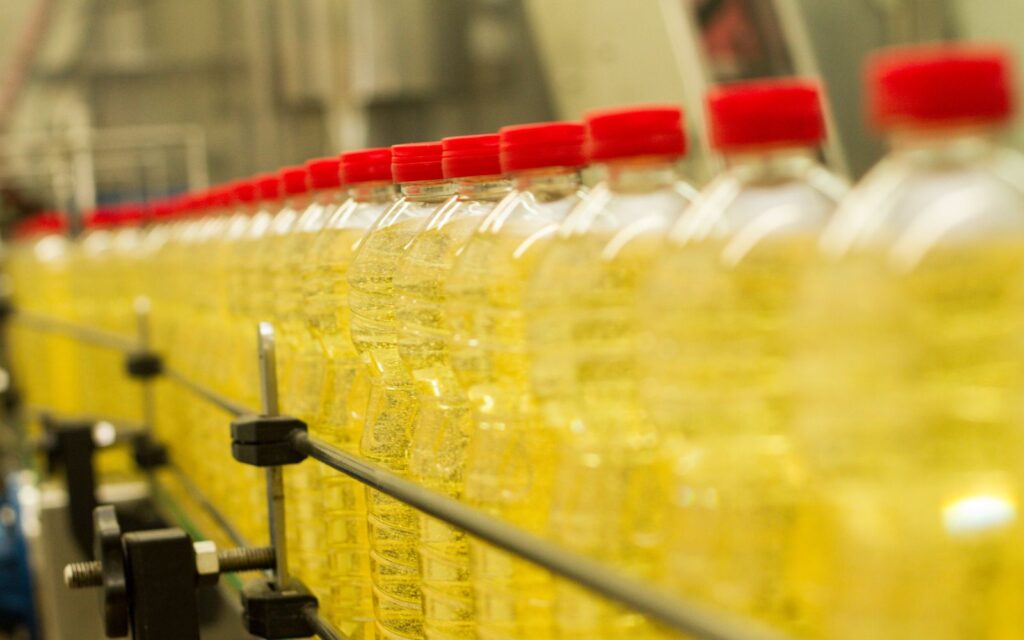 Soy Oil in a Factory