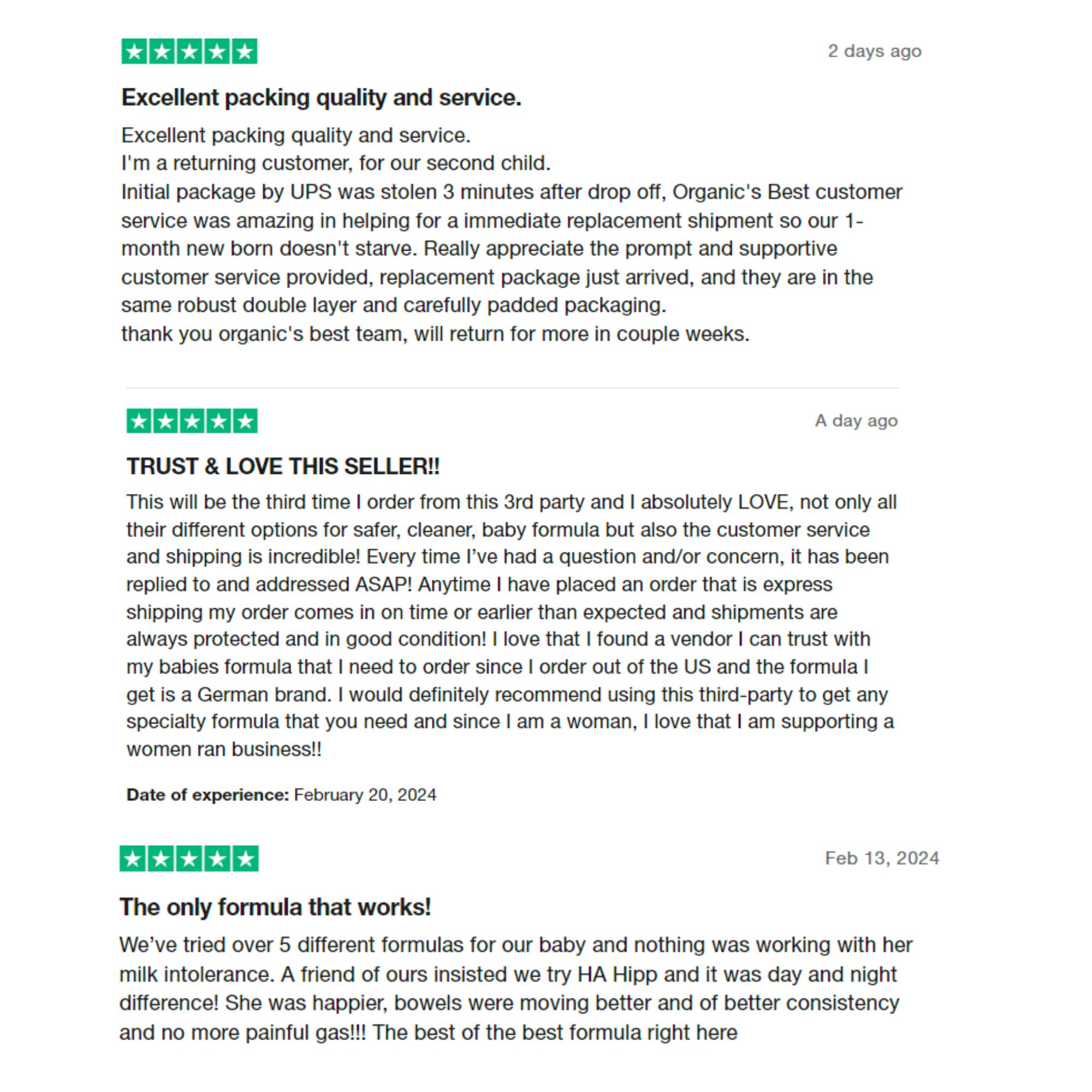 Trustpilot real reviews of Organics Best