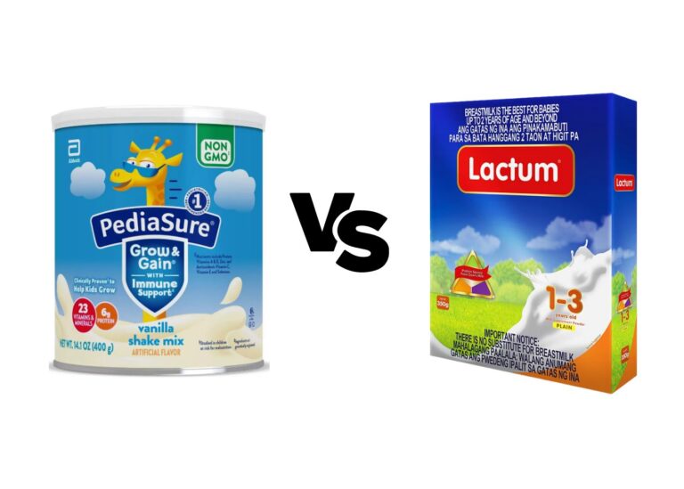 Pediasure vs Lactum